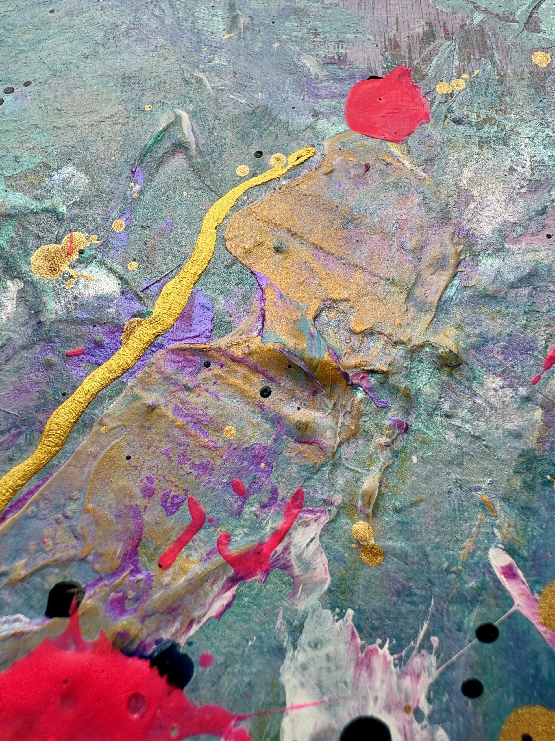 Into Something New original abstract painting by Scottish contemporary artist Vicky Paul