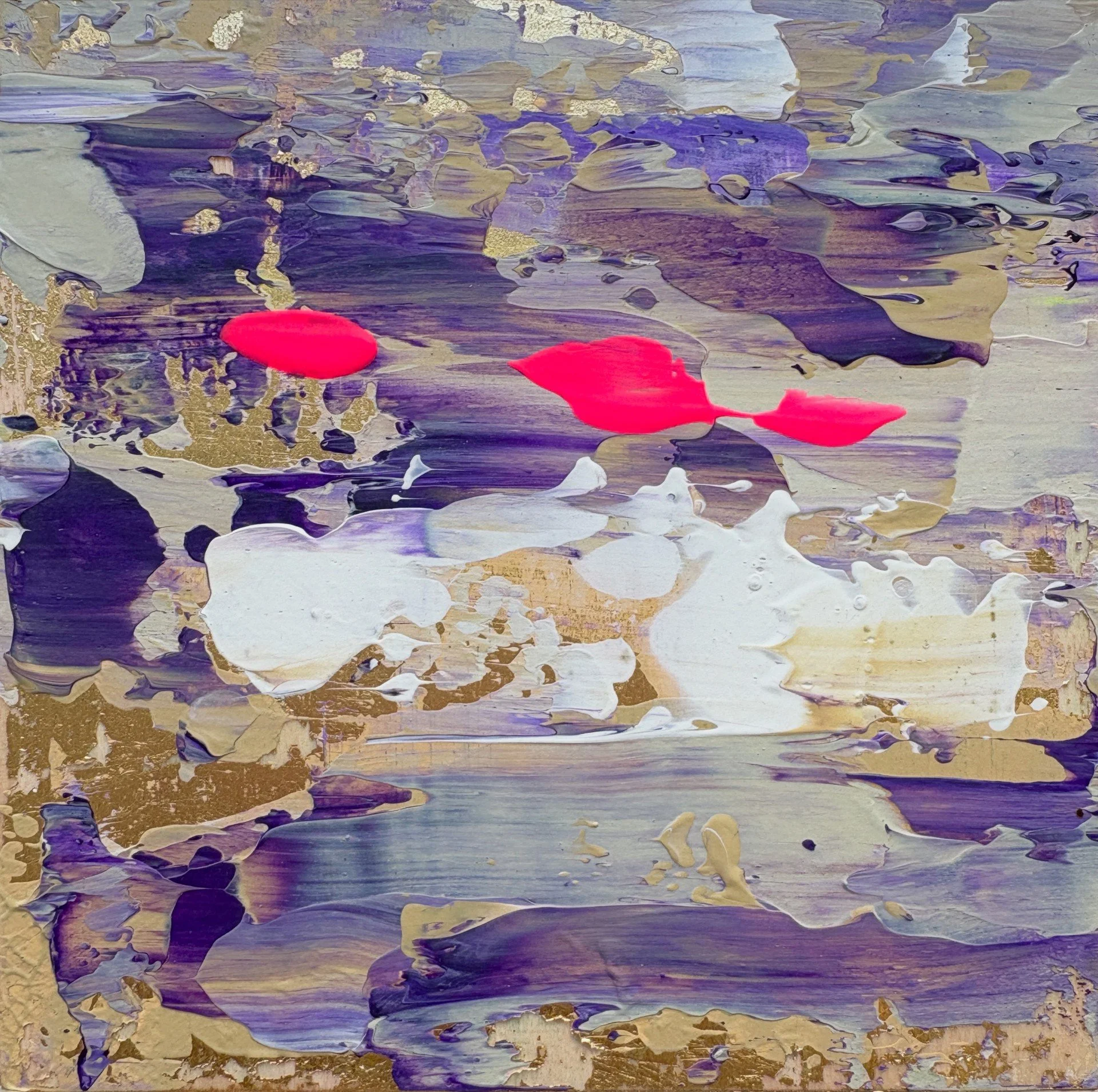 Small original painting exploring the relationship between our inner and outer worlds by Vicky Paul