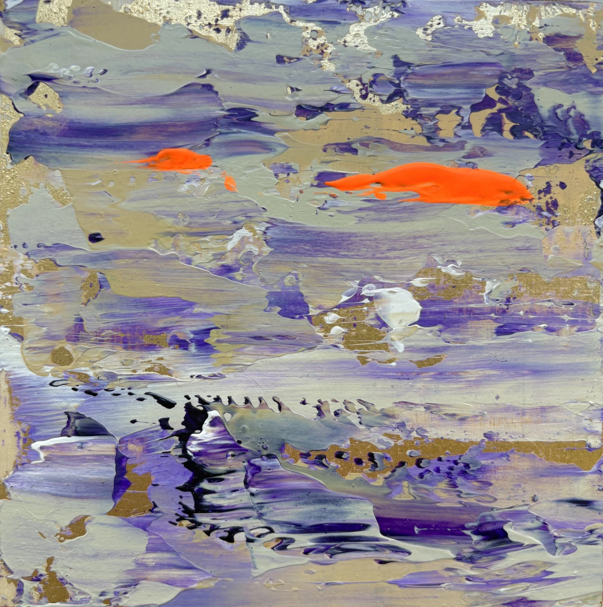 Small original painting exploring the relationship between our inner and outer worlds by Vicky Paul