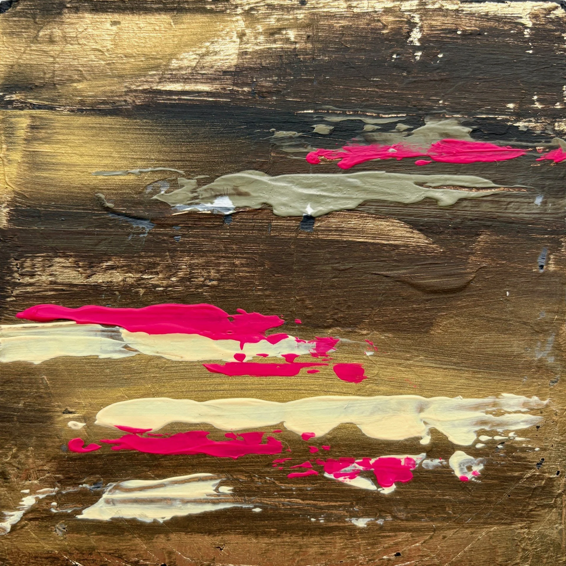 Small original painting exploring the relationship between our inner and outer worlds by Vicky Paul