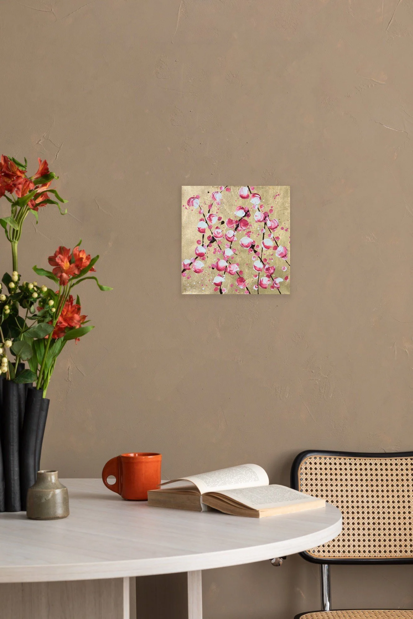pink-cherry-blossoms-artwork-modern-floral-painting