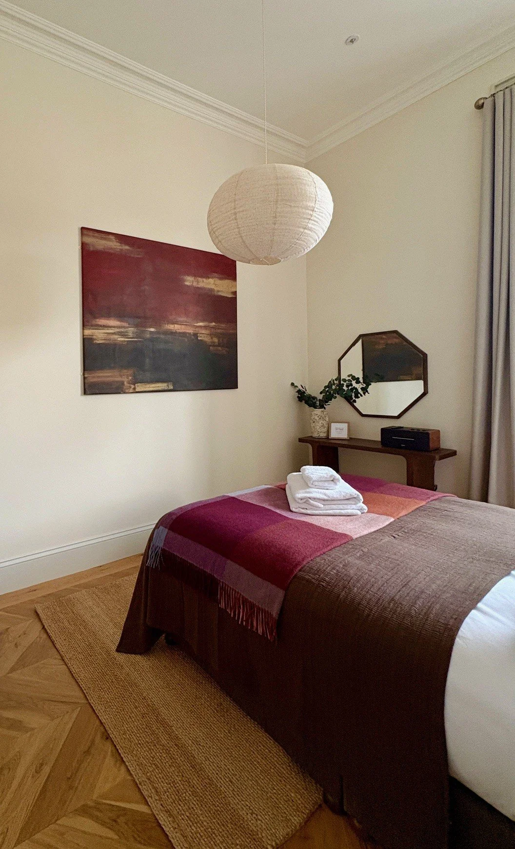 Ten original contemporary abstract paintings by Scottish artist Vicky Paul created for an interior design commission.