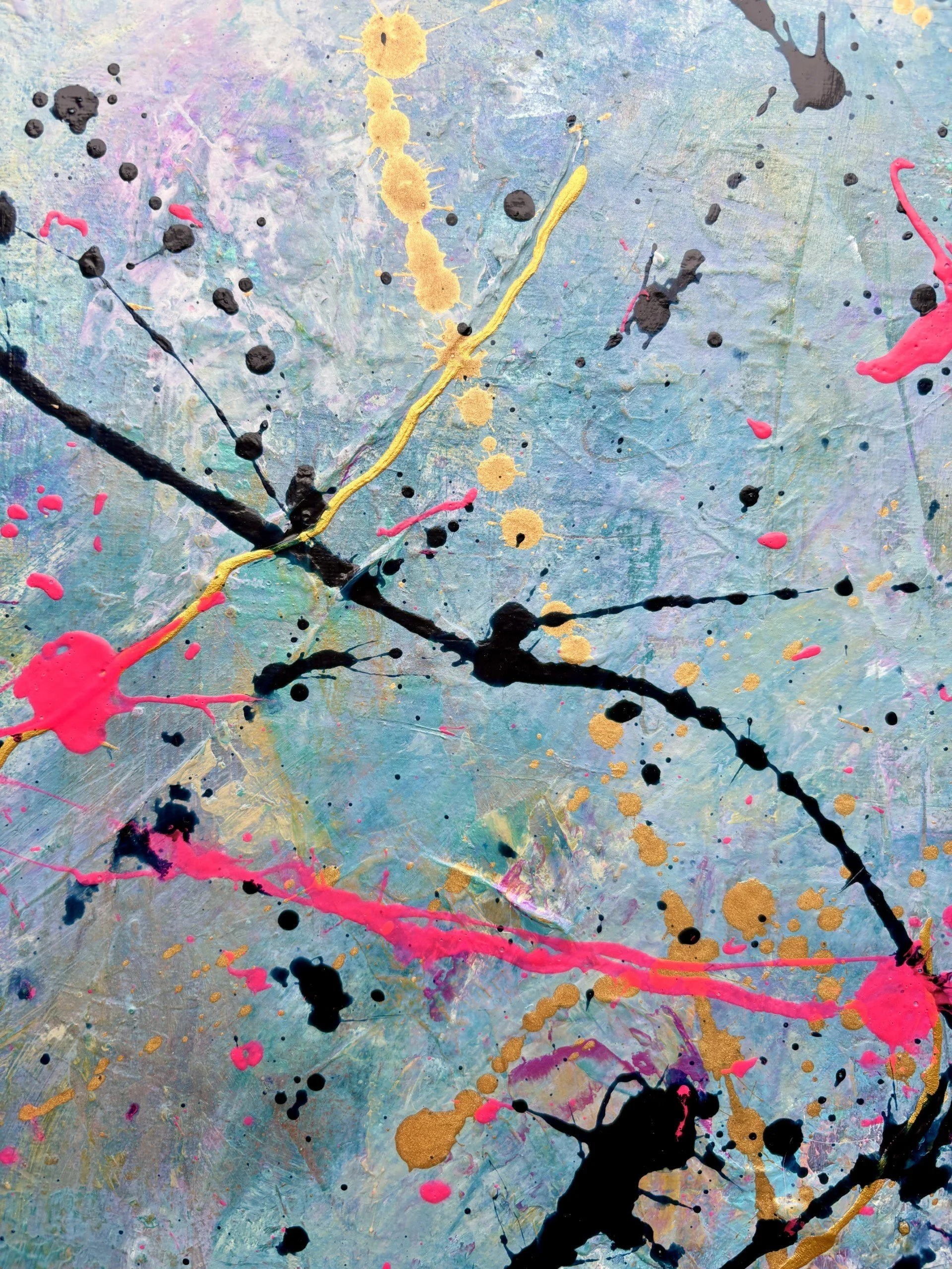 Into Something New original abstract painting by Scottish contemporary artist Vicky Paul