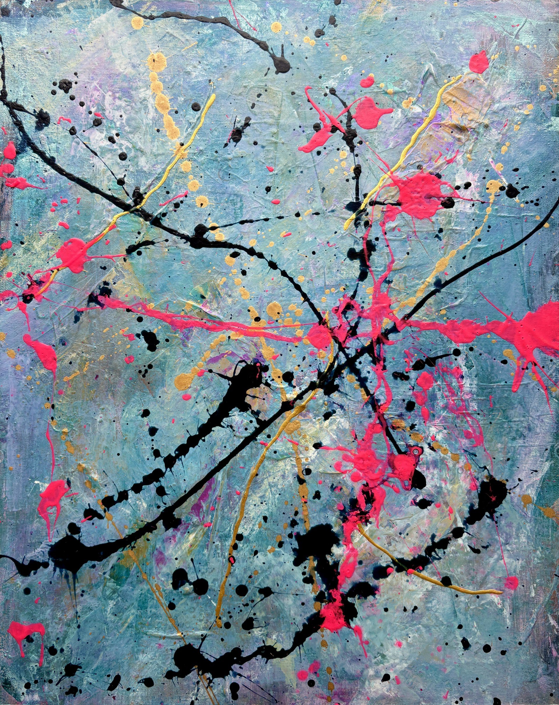 Into Something New original abstract painting by Scottish contemporary artist Vicky Paul