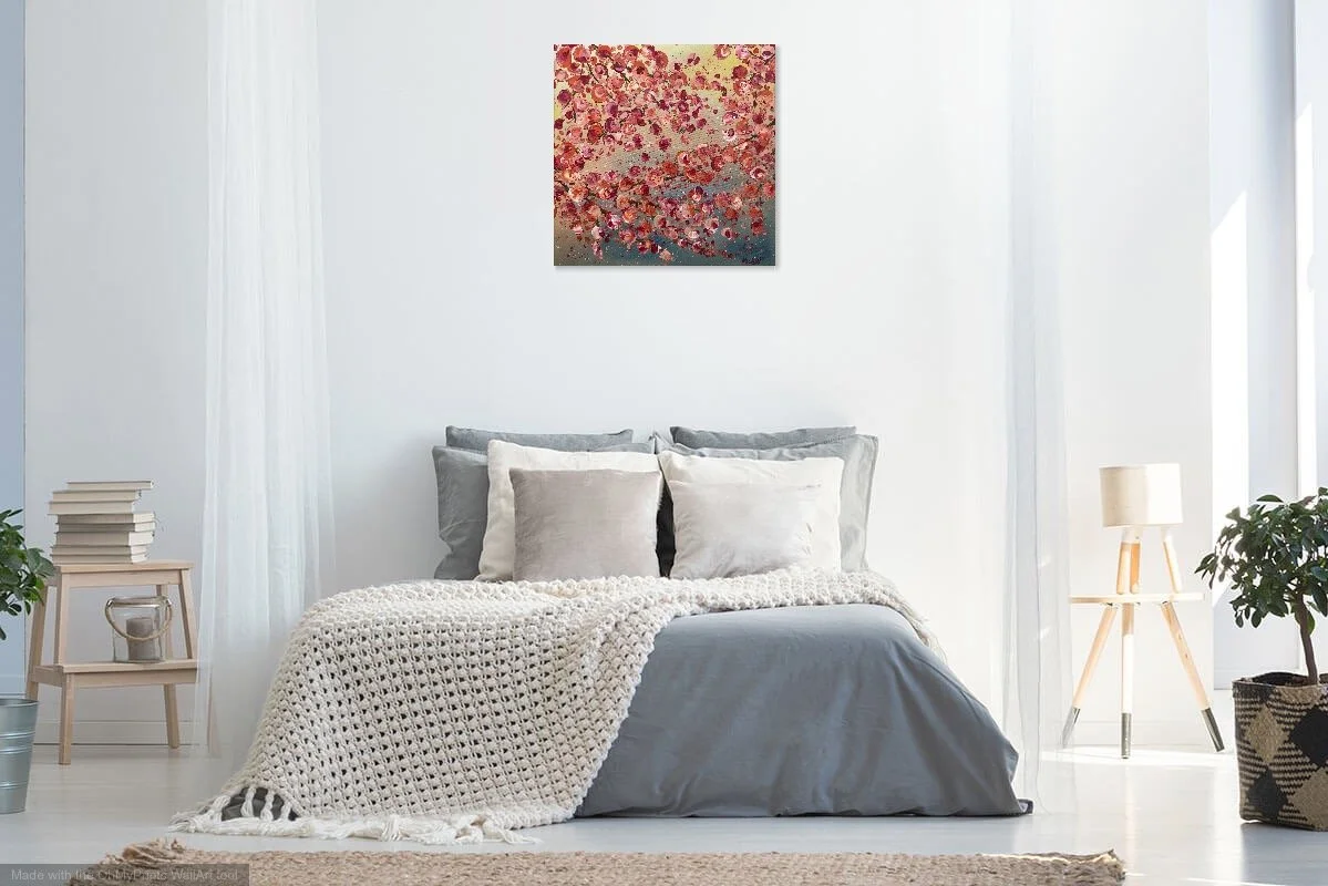 Orange Cherry  Blossom (in room wall) by Vicky Paul.JPG.jpeg