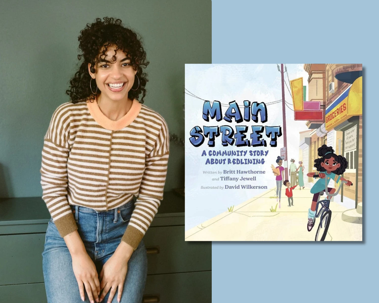 britt hawthorne and her children's book Main Street: a community story about redlining