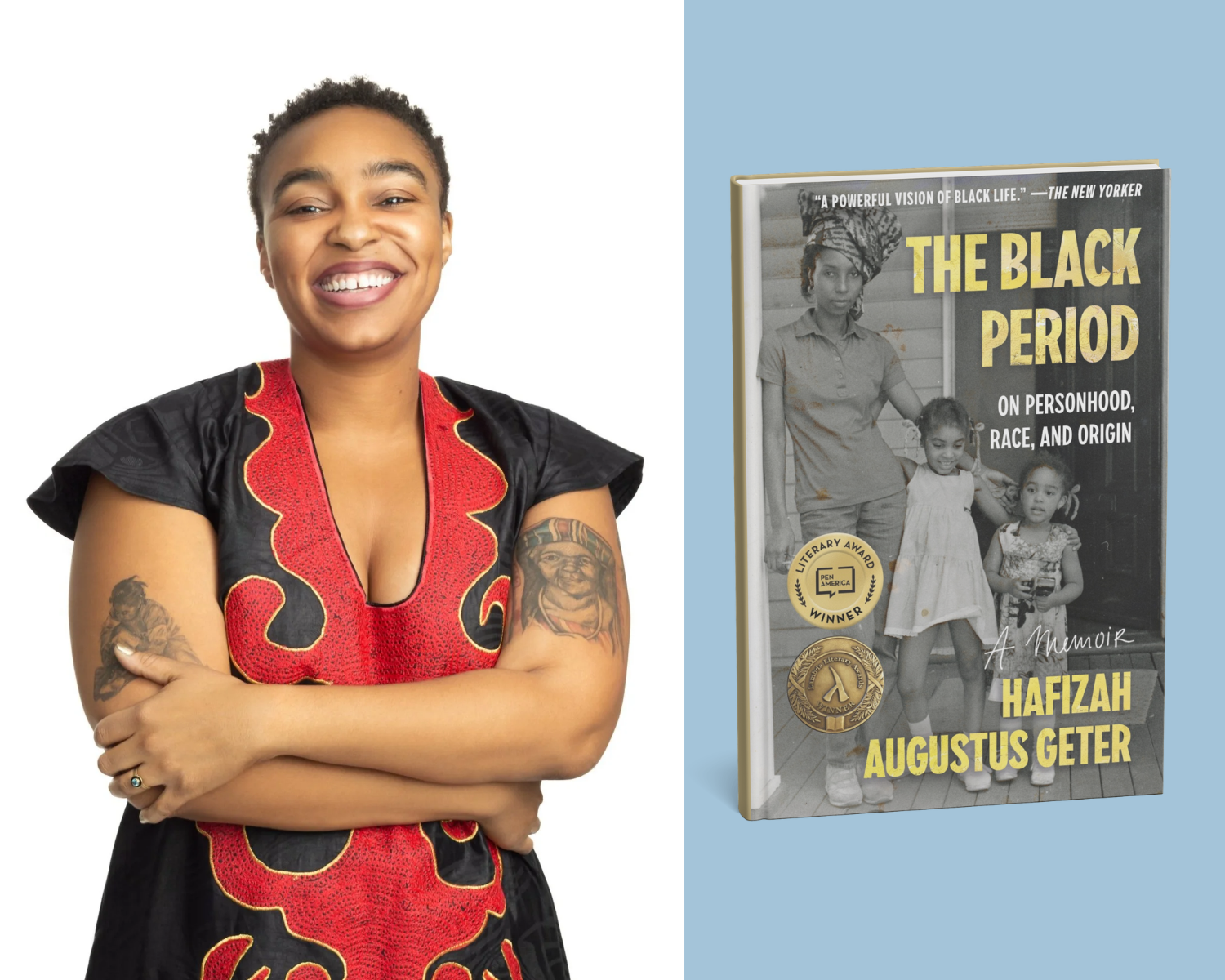 Speaker Hafizah Augustus Geter and her award-winning book The Black Period