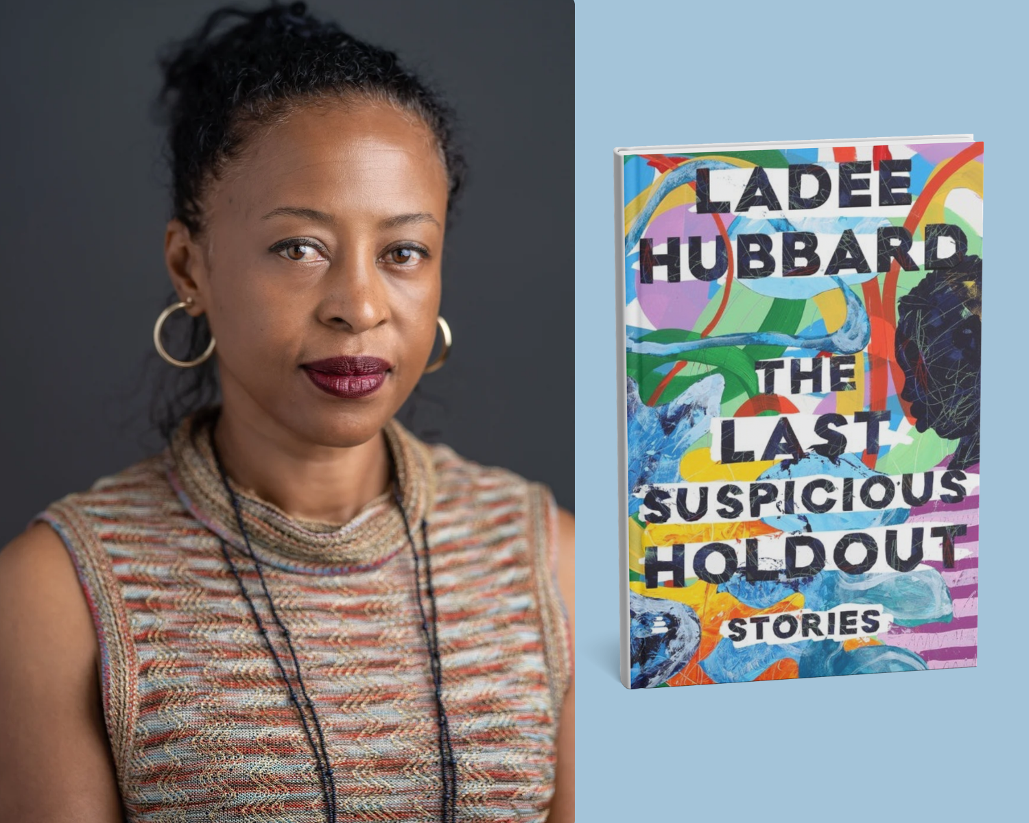 Speaker and author Ladee Hubbard and her book The Last Suspicious Holdout