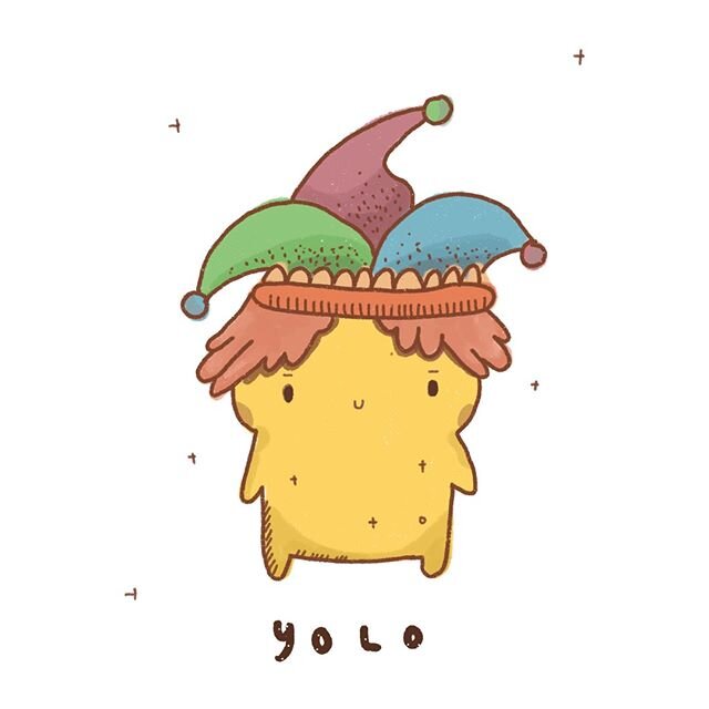 🌎🐶🃏 The Fool Says YOLO⁠
⁠
Another doodle of The Fool! He really is the YOLO card of tarot, am I right?? 🤣🤣🤣🤣😝😝😝😝💖💖💖💖⁠
.⁠
.⁠
I think the phrase YOLO is often used as an excuse for someone to do something reckless - but the essence of &q