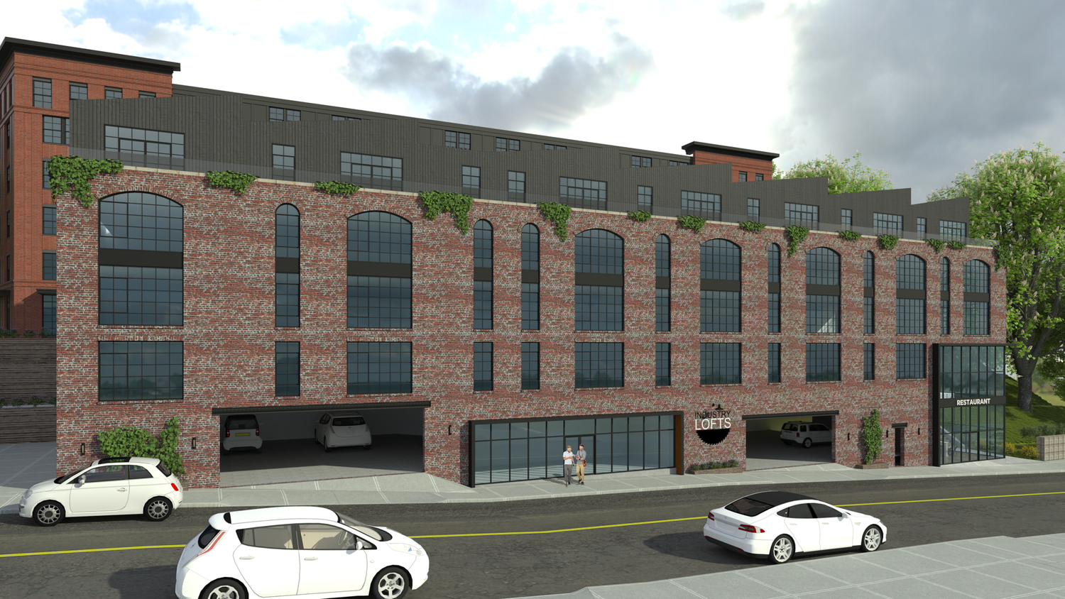 Industrial Apartment Building Exterior