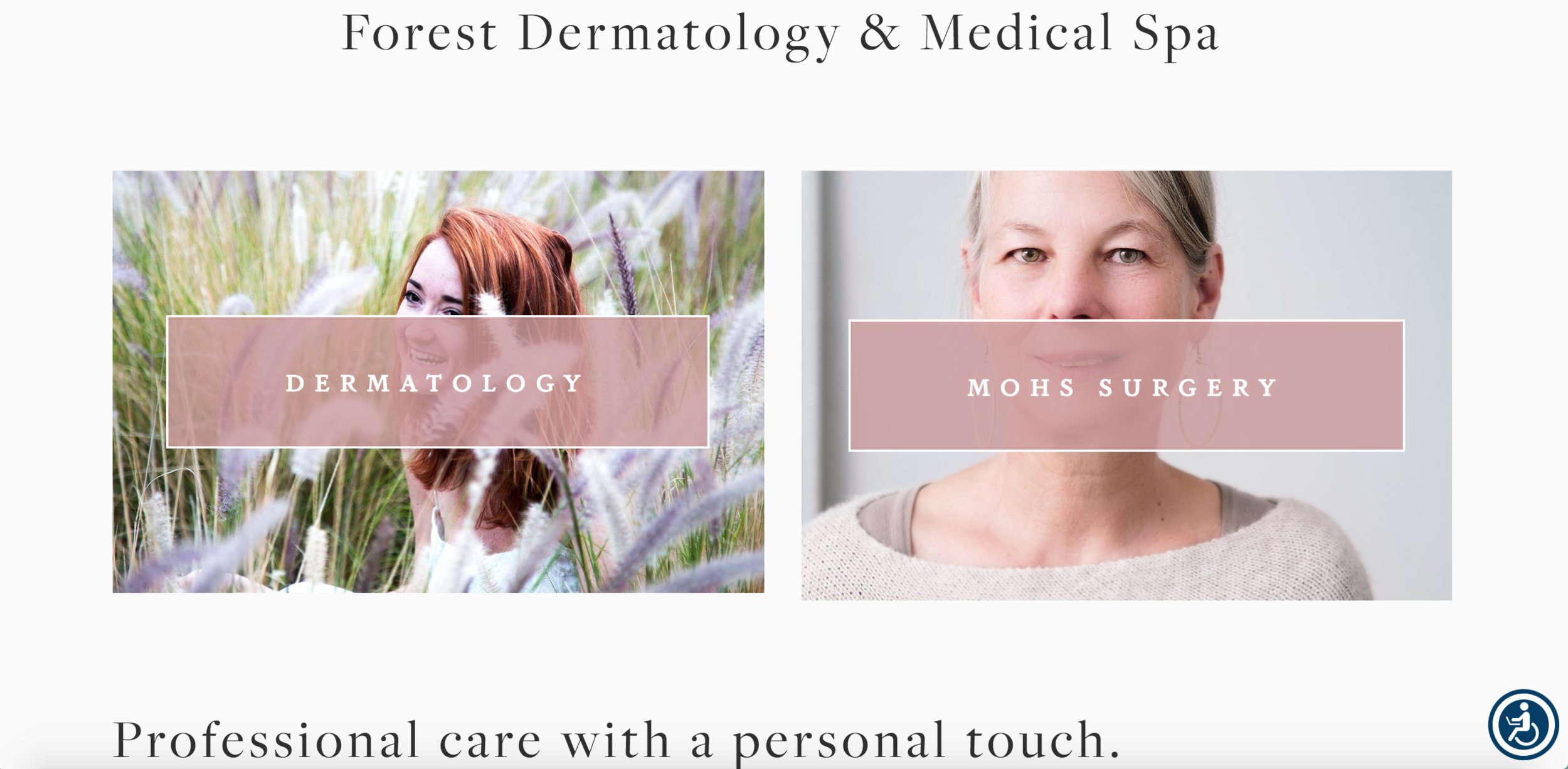 Portfolio Piece: Home Page for Forest Dermatology in Asheville, NC