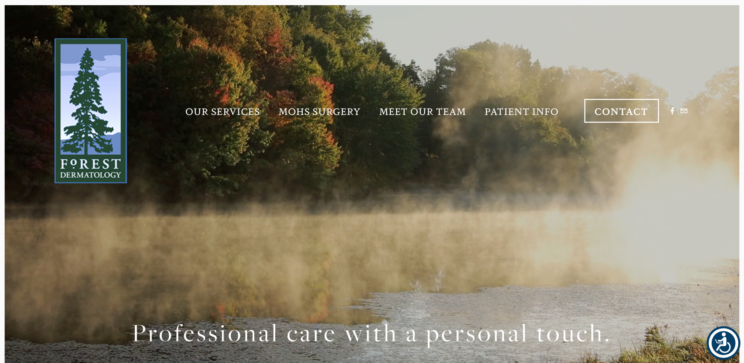 Portfolio Piece: Home Page for Forest Dermatology in Asheville, North Carolina