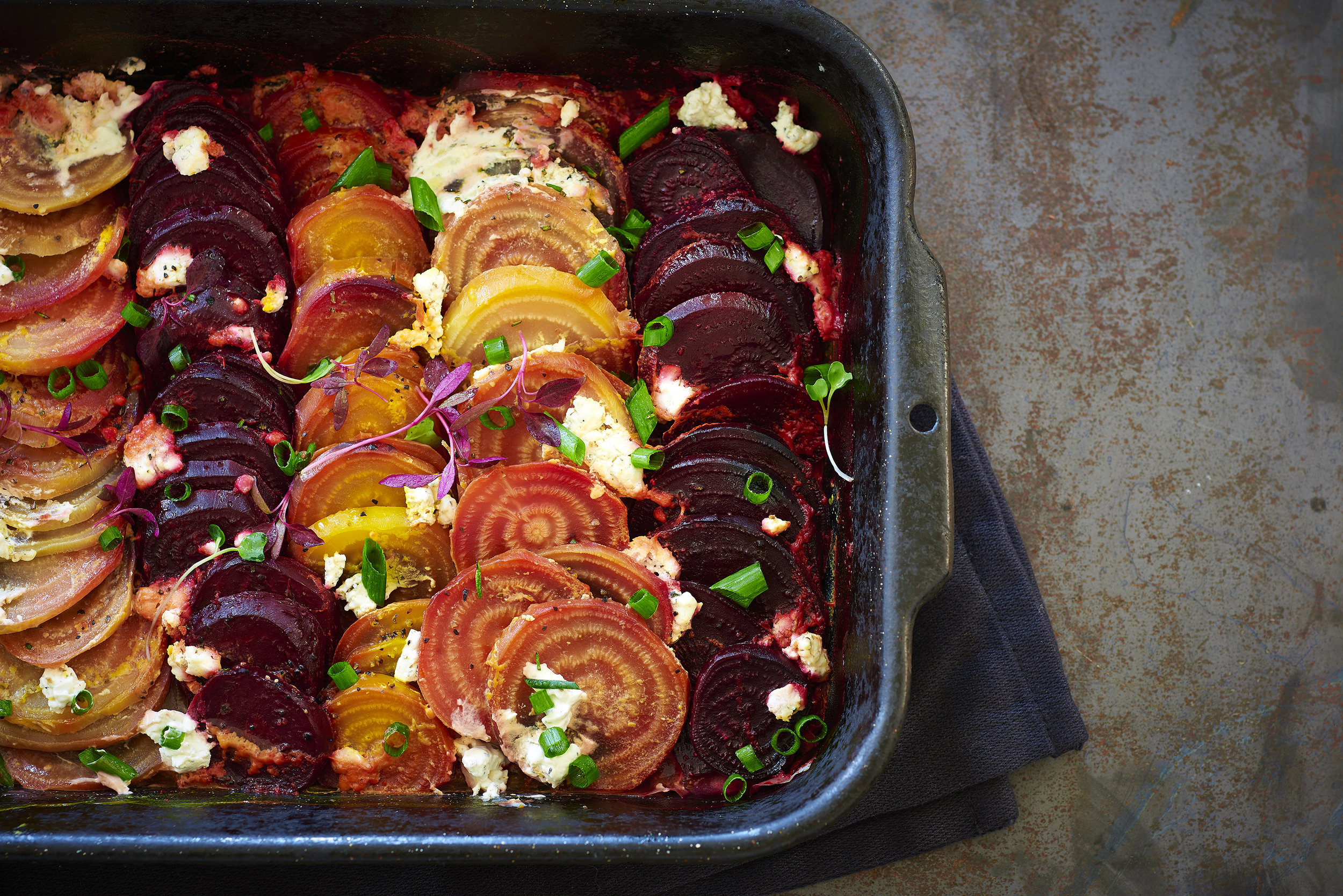Roasted Beets with Feta Cheese