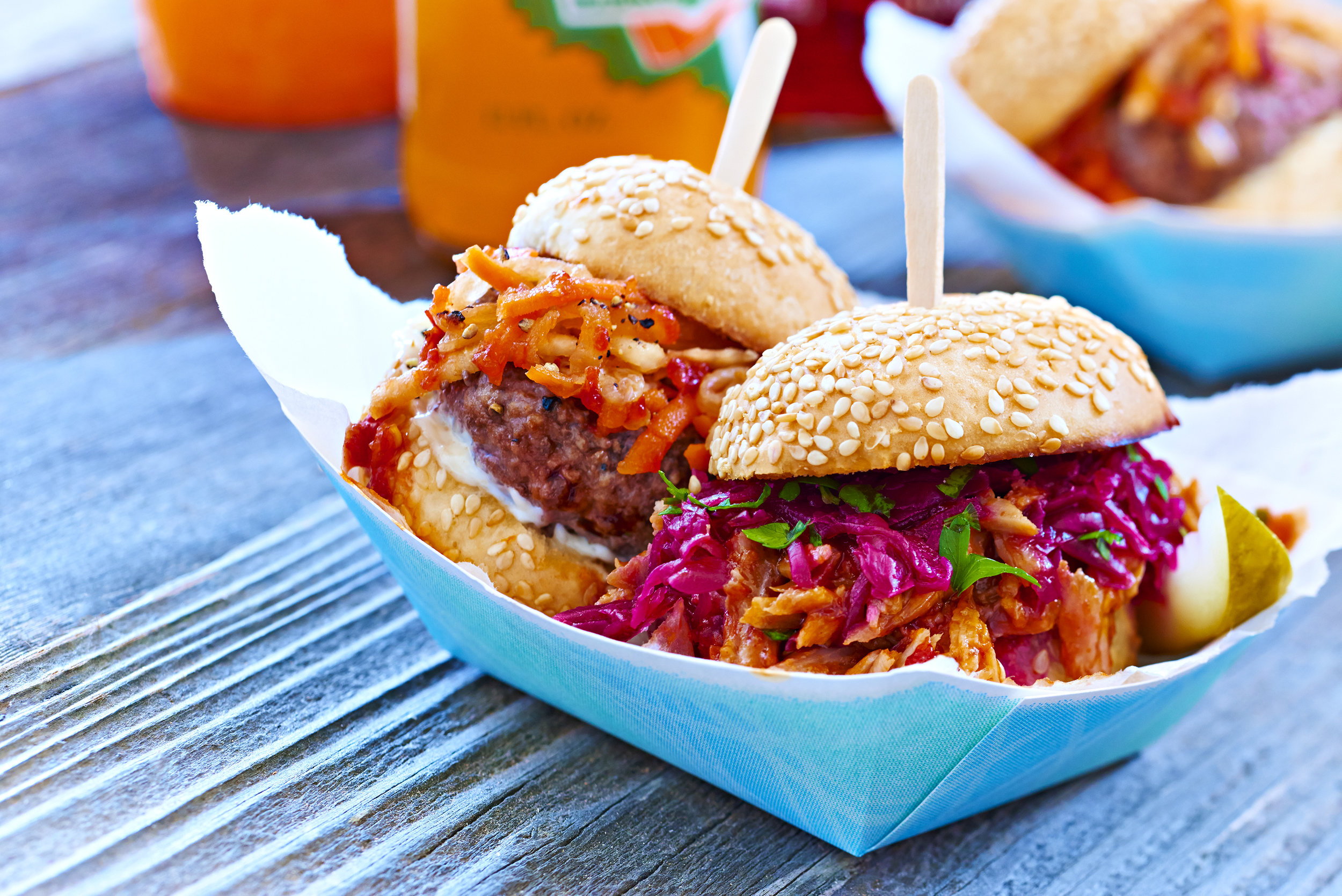 Pulled Pork Sandwiches with Spicy Cabbage Slaw