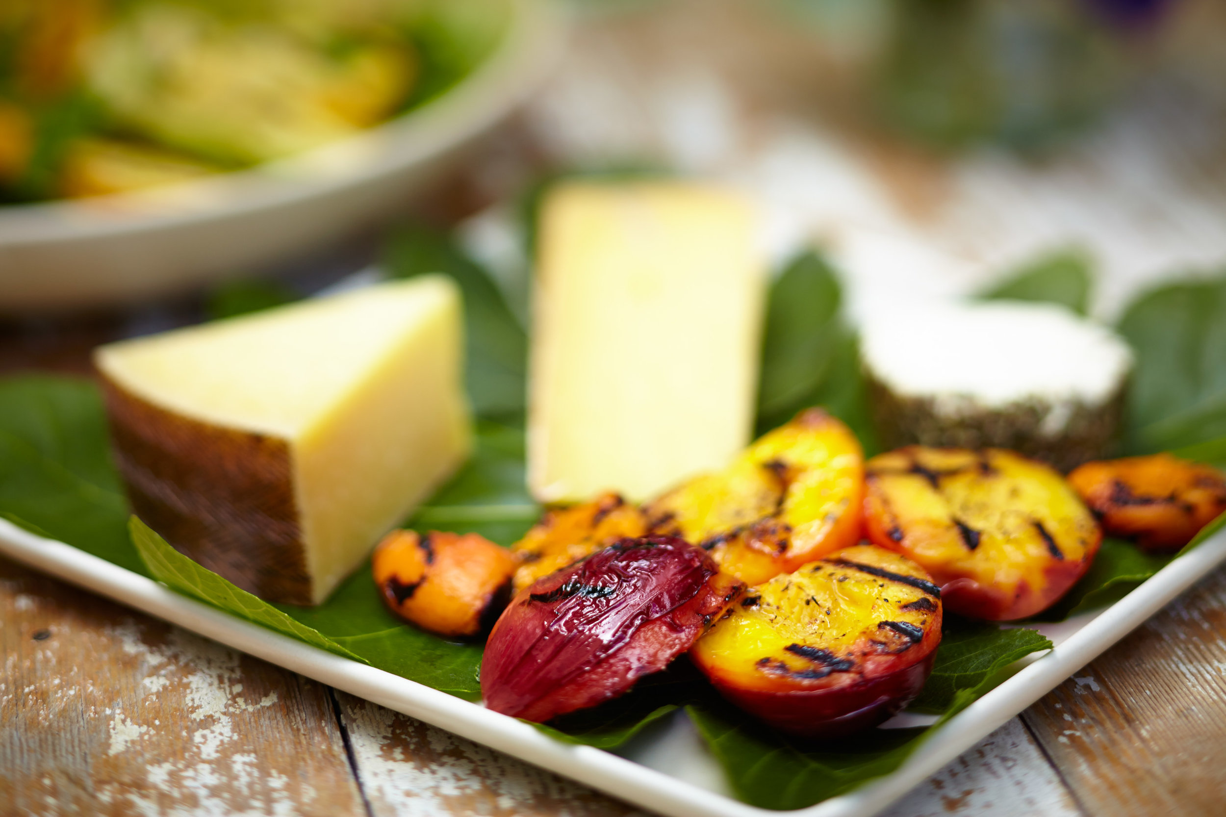 Manchego and Grilled Nectarine Summer Cheese Plate