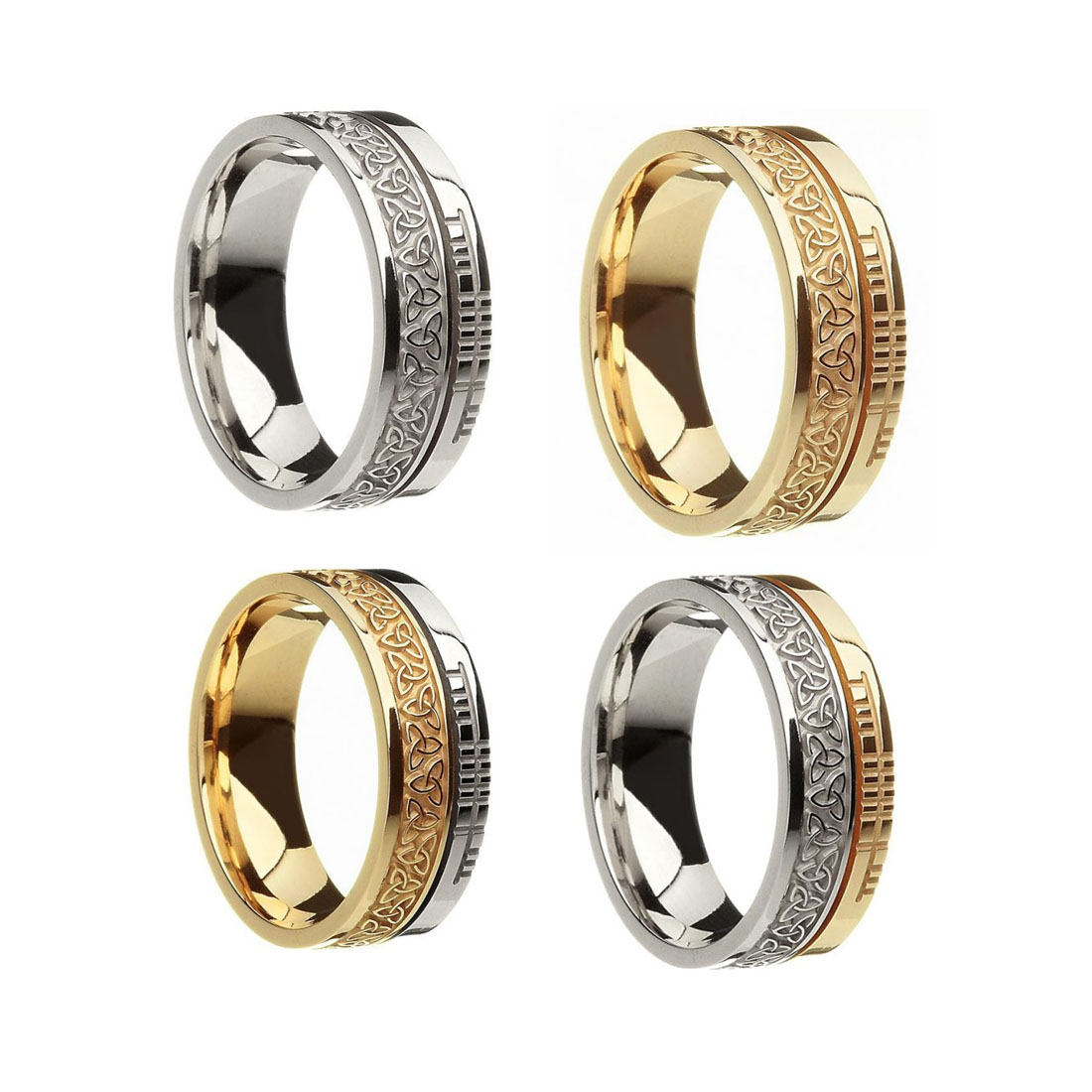 Faith Collection Trinity Knot Wedding Rings