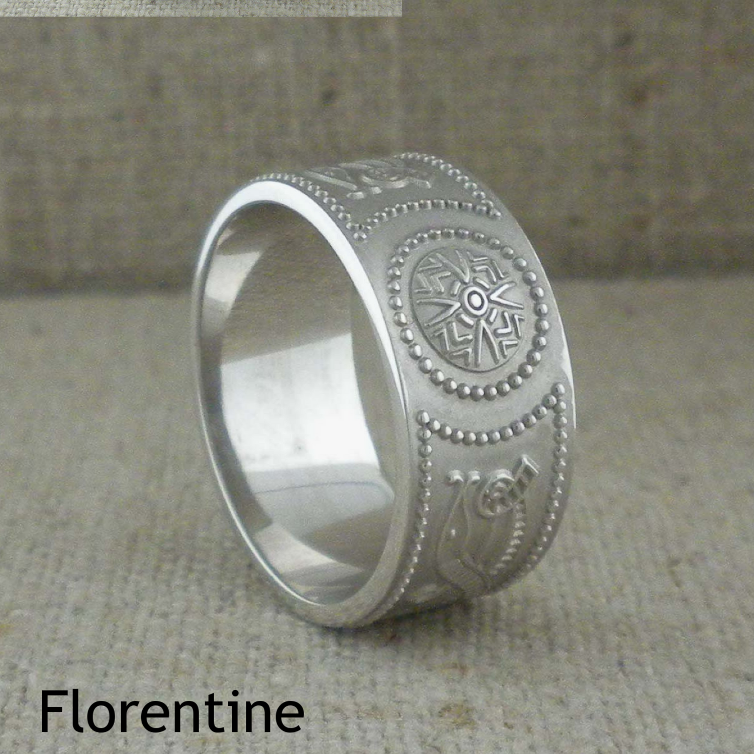 Florentine Finish on Sterling Silver