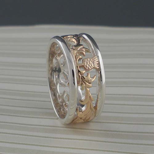 Scottish Thistle Wedding Ring