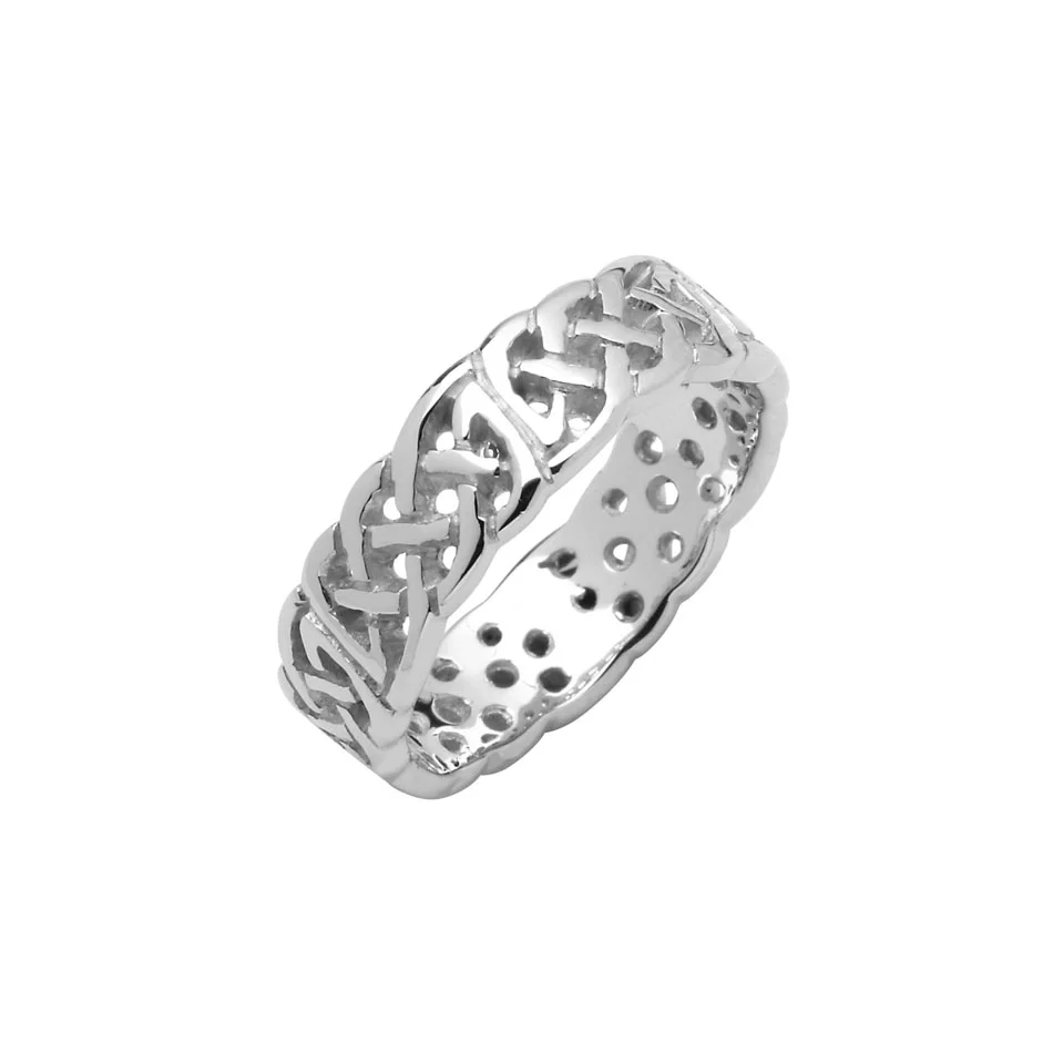 Ladies Sterling Silver Celtic Knot Wedding Ring