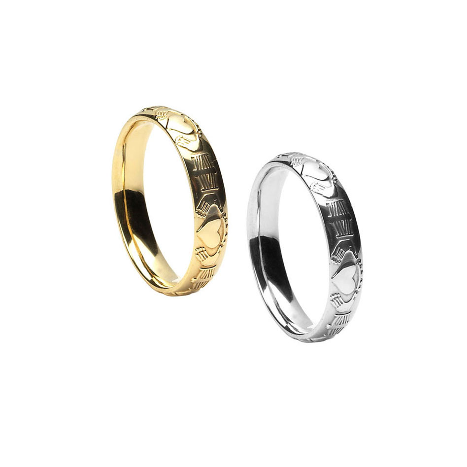 Ladies Court Claddagh Wedding Ring