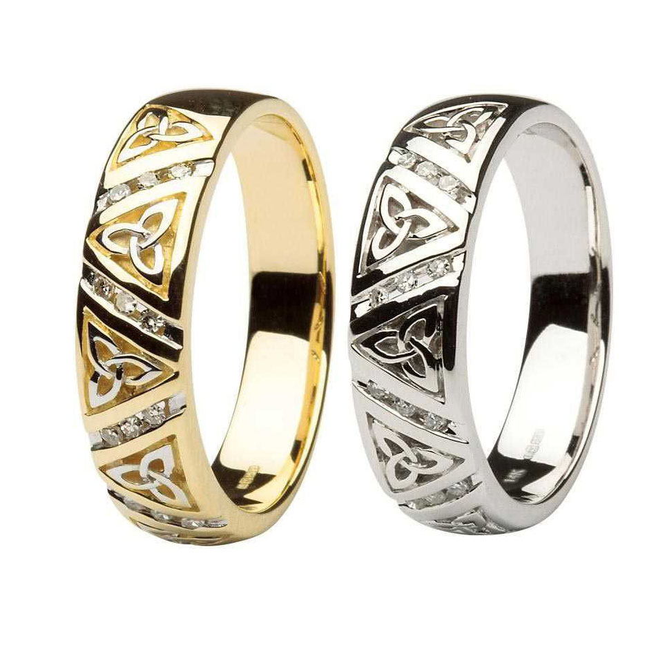 Men's Diamond Trinity Knot Wedding Rings
