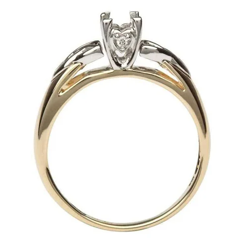 Trinity Knot Engagement Ring Princess Cut Diamond Side View