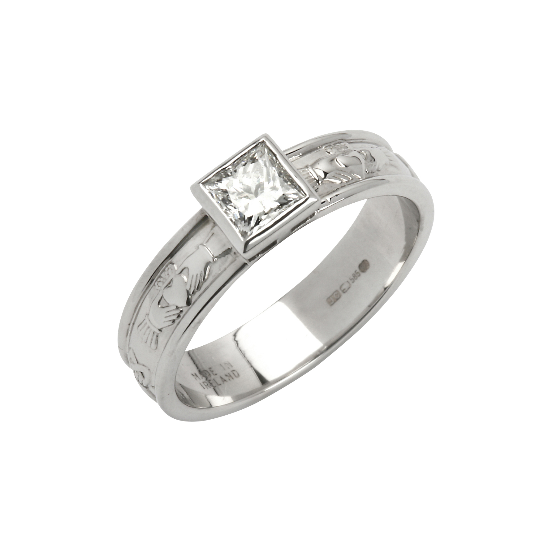 Corrib Claddagh Diamond Engagement Ring