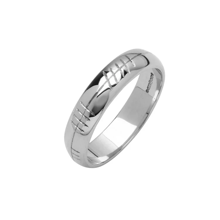 Sterling Silver Ladies Custom Ogham Wedding Ring
