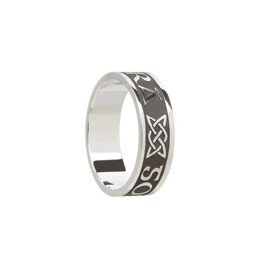 Men's Sterling Silver Gra Go Deo Wedding Ring