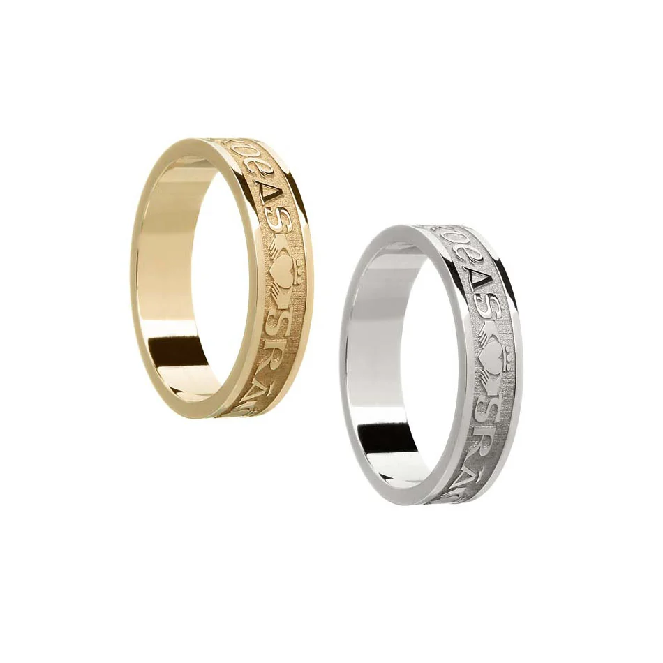 Ladies Gaelic Claddagh Wedding Ring