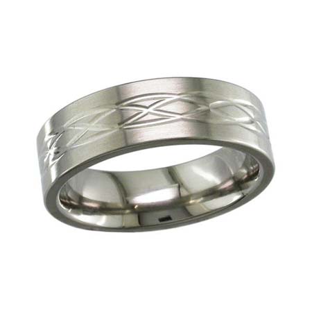 Celtic Weave Wedding Ring in Titanium