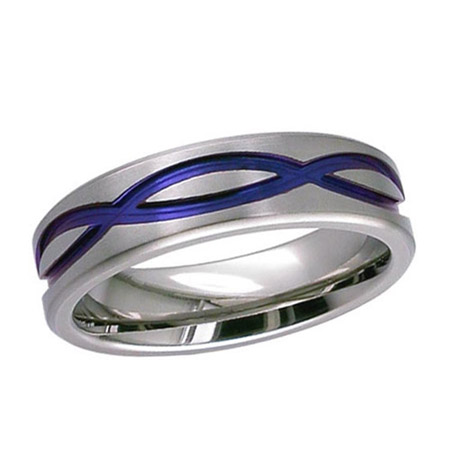 Anodized Celtic Infinity Knot Wedding Ring