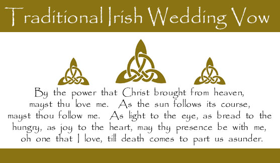 Irish wedding vow
