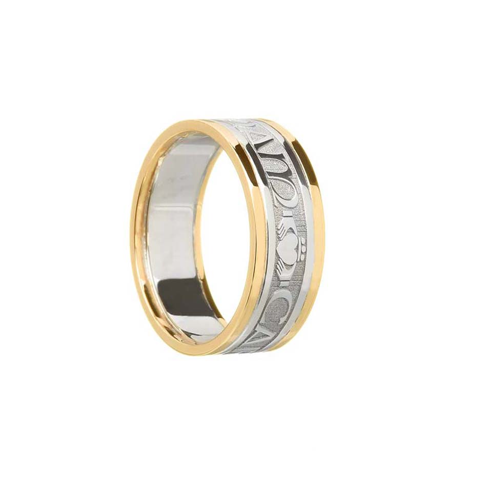 Ladies Mo Anam Cara Wedding Ring with Trim