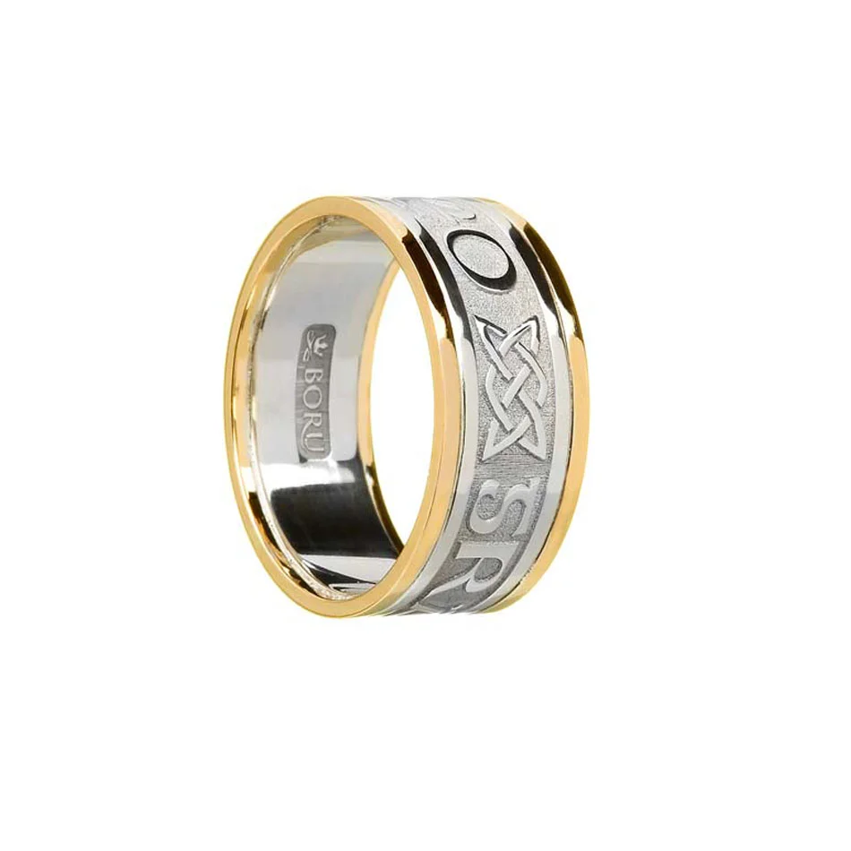 Men's Gra Go Deo Wedding Ring with Trim