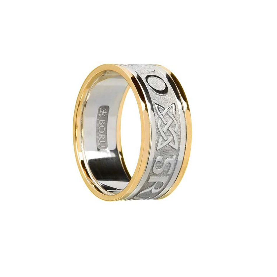 Men's Sterling Silver Gra Go Deo Wedding Ring