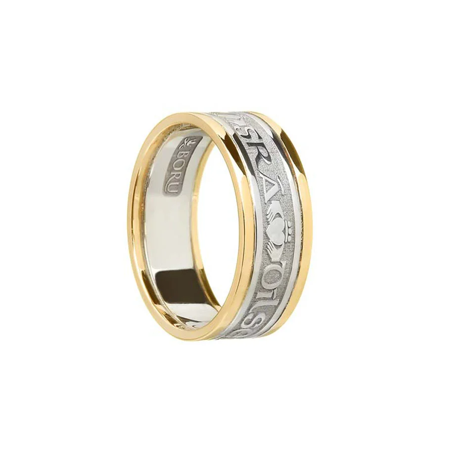 Ladies Gra Dilseacht Cairdeas Wedding Ring with Trim