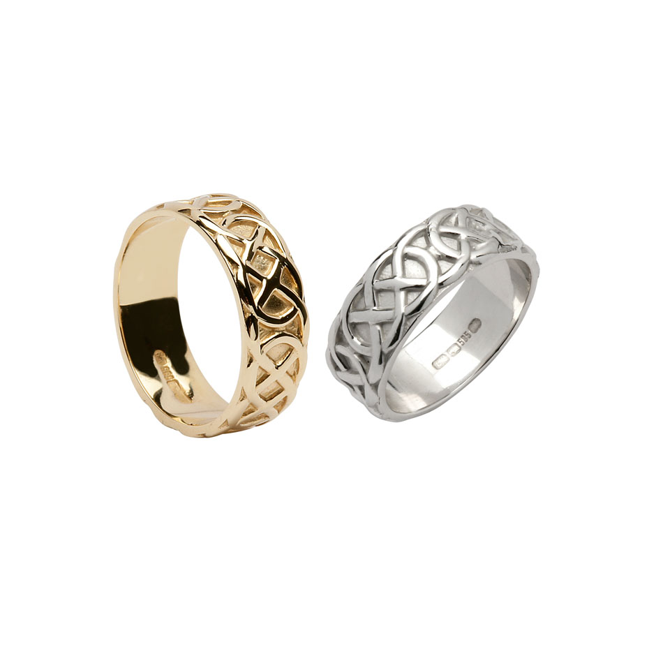 Ladies Wide Celtic Knot Wedding Ring