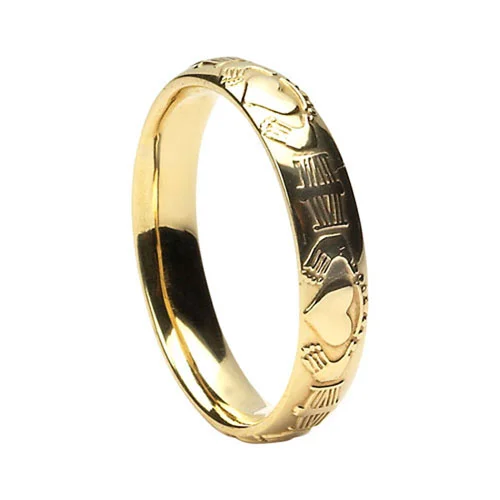 Ladies Court Claddagh Wedding Ring