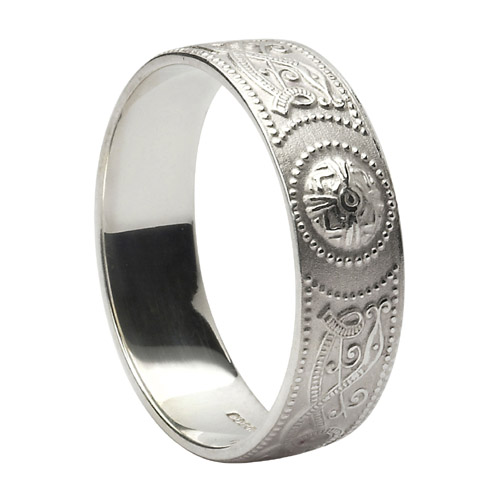 Sterling Silver 6 mm Celtic Warrior Shield Wedding Ring