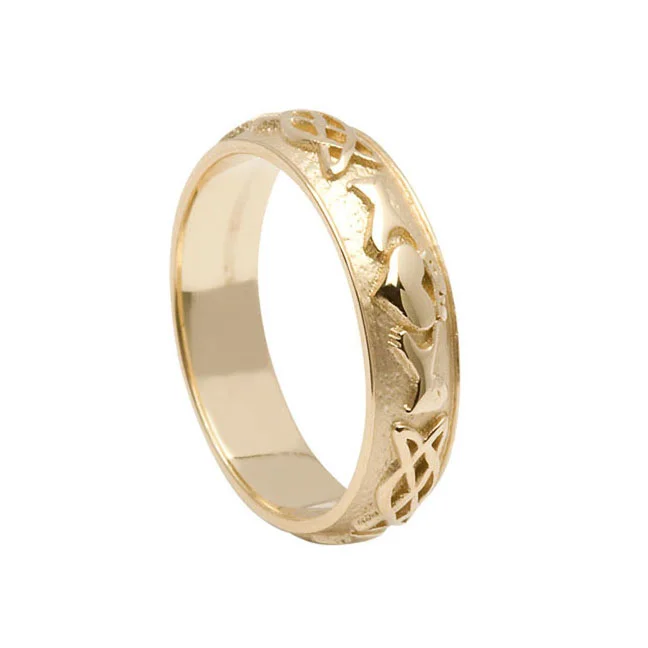 Men's Celtic Claddagh Wedding Band