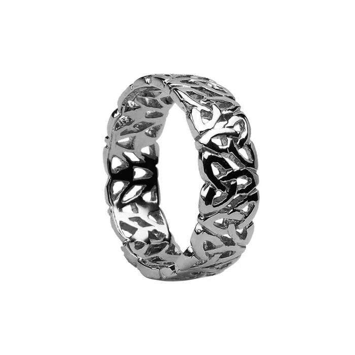 Men's Wide Trinity Knot Wedding Ring