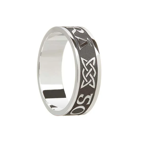 Silver Men's Love Forever Wedding Ring