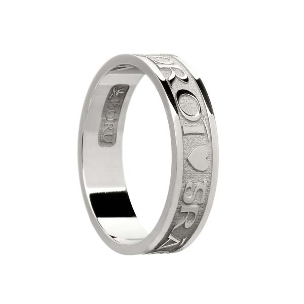 Ladies Gra Geal Mo Chroi Wedding Ring