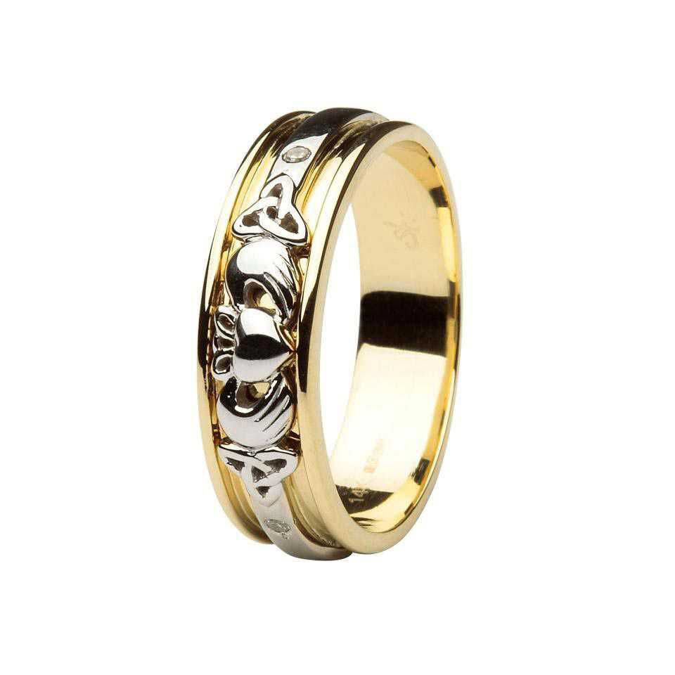 Claddagh Wedding Ring with Diamond