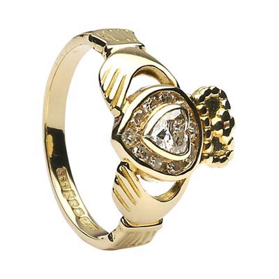 Claddagh Rings with Diamonds