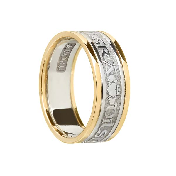 Ladies and Men's Gra Dilseacht Cairdeas Wedding Ring with Trim
