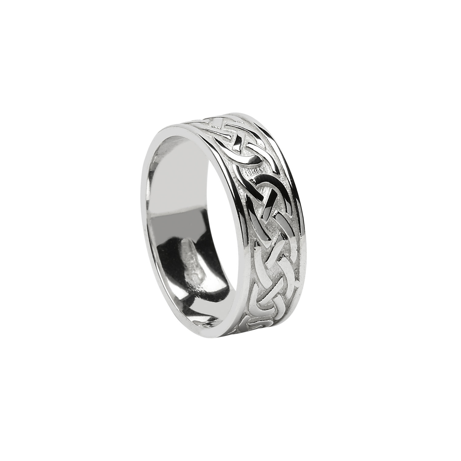 Men's Sterling Silver Celtic Knot Wedding Ring — Unique Celtic Wedding ...