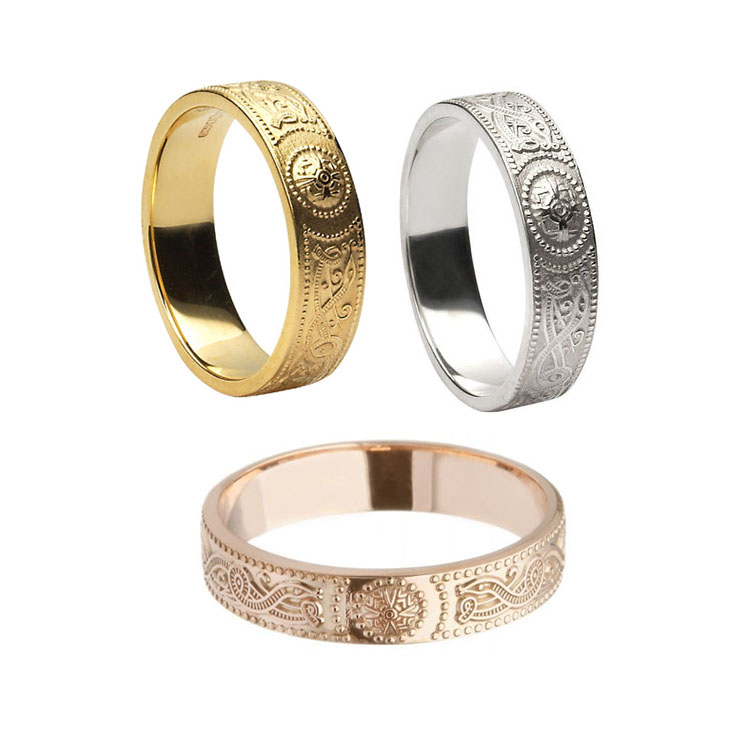 4.4 mm Celtic Warrior Shield Wedding Ring