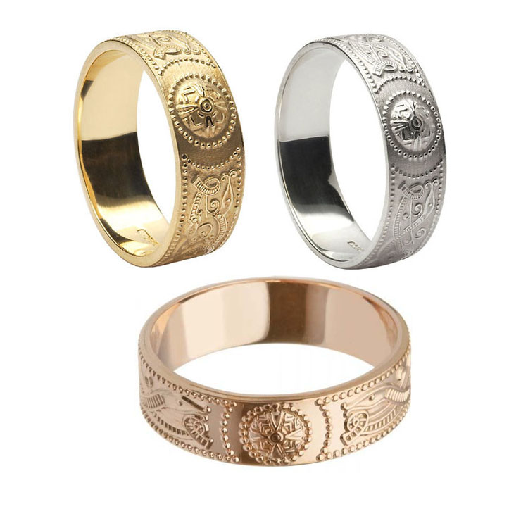 6 mm Celtic Warrior Shield Wedding Ring